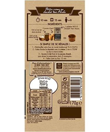  Epicerie sucr e NESTLE DESSERT - Absolute Dark Dessert 170G - Pack of 3 - Buy Online on GoSupps.com