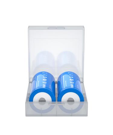LCLEBM 1450mah 3.7V 15A Button Top Battery High Capacity Rechargeable Battery for 18350-2 Pack