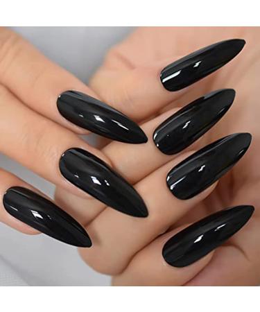 Shop Glossy Coffin Acrylic Artificial Nails - Full Cover Medium & Long Lengths - Buy Online on GoSupps.com