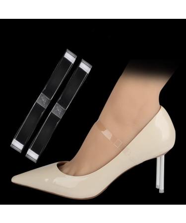 5 Pairs Women Silicone High Heel Shoe Straps - Transparent, Invisible, Reusable Clear Ankle Straps - Buy Online on GoSupps.com
