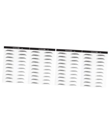 FRCOLOR 4 Sheets Pairs Black Stickers Waterproof Eyebrows Cosmetic Woman Water-based The Lazy