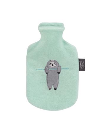 Fashy hot water bottle with fleece cover light green 0.8 L