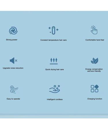 Cordless Hair Dryer Rechargeable Blow Dryer with Nozzle Hot and Cold Air Mode Fast Drying Travel Hair Dryer Compact Hair Dryer Low Noise Hair Dryer for Home and Travel - Buy Online on GoSupps.com