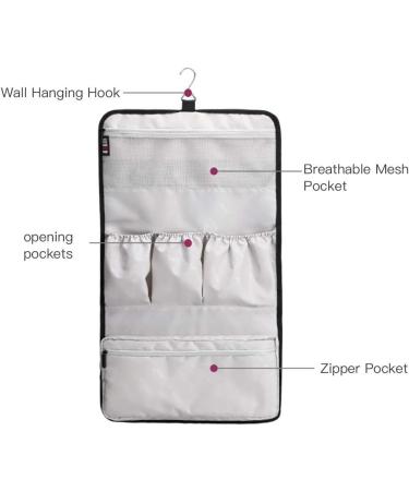 Hair Dryer Storage Bag Foldable Multi Pouches with Hook Hanger Curling Iron Travel Organizer Bag Waterproof Nylon Hair Blower Organization Bag for Airwrap Styler - Buy Online on GoSupps.com