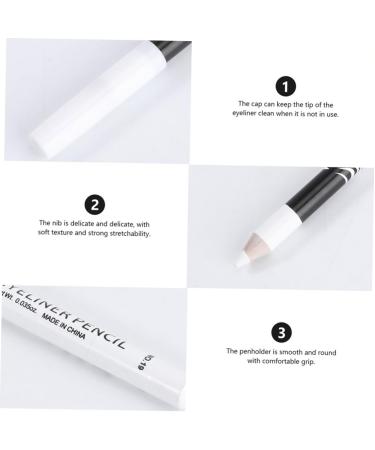 Beatifufu 24pcs Eyeliner Pencil Makeup Tools Liquid Eyebrow Pen Iluminador Makeup Woman White Wooden Pole - Buy Online on GoSupps.com