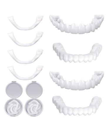 Cjbin 2 pairs of veneers teeth set at the top and bottom lightening dentures teeth for plug in immediate veneers teeth for men women bad tooth whitening alternative - Buy Online on GoSupps.com