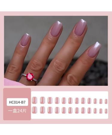 Press on Nails Short Square Fake Nails Sweet and Whitening Rose Powder Nail Press on Nails Designs Acrylic Nails Press on Artificial Nails Stick on Nails For Women Girls 24Pcs - Buy Online on GoSupps.com