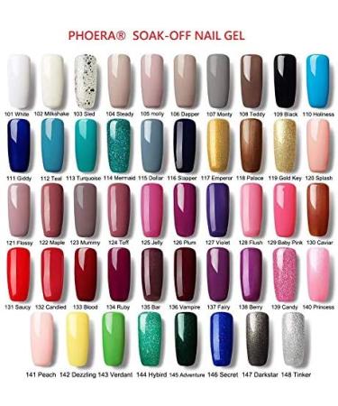 AQUAPURITY PHOERA UV Gel Nail Polish Soak off Gellish Base Coat Long Lasting Varnish Manicure Art Polishes Non Smudge Formula 8ML (NAIL 109 BLACK) - Buy Online on GoSupps.com