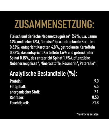 Cesar Natural Goodness - Wet food for adult dogs - Rich in lamb meat - Decorated with carrots potatoes and spinach - Box of 12 x 400 g - Buy Online on GoSupps.com