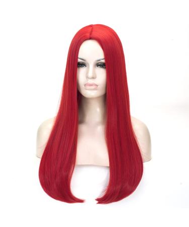 ATAYOU Women s Long Red Synthetic Wig - Heat Resistant Straight Wig for Halloween & Carnival - Buy Online on GoSupps.com
