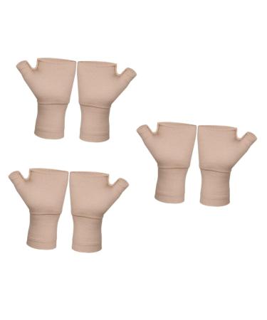 Healvian 3 Pairs Gloves Fingerless Mittens Rest Support Thumb Support Sleeve Thumb Splint Warm Mittens Carpal Tunnel Keep Warm Wristband Spandex