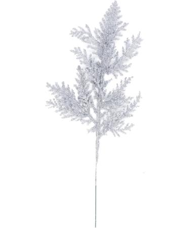20Pcs Silver Christmas Tree Picks - Glitter Pine Branches for Holiday Crafts & Decor - Buy Online on GoSupps.com