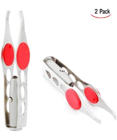 LHKJ LED Tweezer Women Eyebrow Clip with Spotlight LED Tweezers with Light Professional Tool LED Light Stainless Steel Eyebrow Tweezer Hair Removal Makeup Tools - Buy Online on GoSupps.com