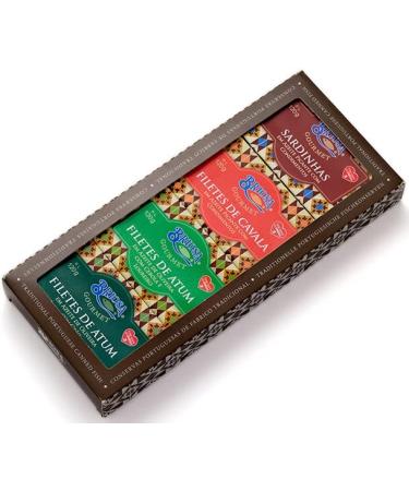 Briosa Gift Set: Flavour Box - Sardine-Mackerel-Tuna Variation in Olive Oil 4x120g / Portugal