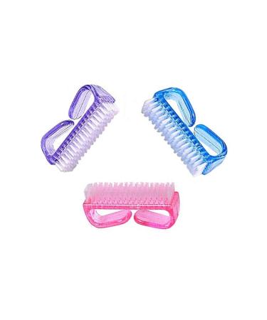 3pcs Handle Grip Nail Brush, Fingernail Scrubbing Cleaning Brushes,Pedicure Brushes for Toes and Nails Cleaner