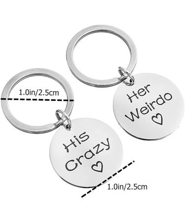 Coheali Valentine's Day Key Trailer Pair Rings - Men's Gifts | Stainless Steel Key Holders for Couples | 3-Piece Set - Buy Online on GoSupps.com