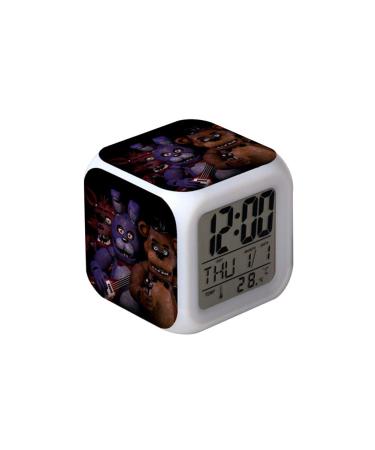 Wake Up Light for Kids LED Night Glowing Cube LCD Clock with 7 Light ColorsChildren Wake Up Bedside Clock Birthday Gifts for Kids Bedroom Xmas Gift for Girls 11