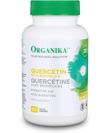 Organika Quercetin with Bromelain- High Availability Immune System Support Allergy and Inflammation Support- 60tabs 60 count (Pack of 1) Nutritional Supplement