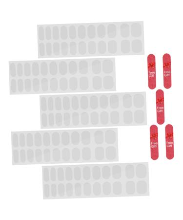 VINTORKY 10 Sheets Nail Stickers Nail Polish Sticker Clear Gel Strip Nail Art Sticker Gel Transparent Nail Strips Clear Fingernail Polish Semi Cured Gel Nail Wrap Kit Gels Double Sided Tape - Buy Online on GoSupps.com