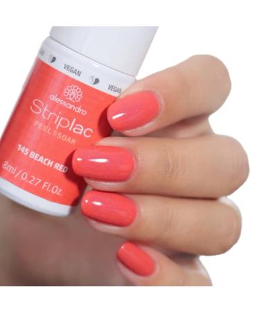 Alessandro Striplac UV Nail Polish Beach Red | Long-Lasting Peel-Off Vegan | 8ml - Buy Online on GoSupps.com