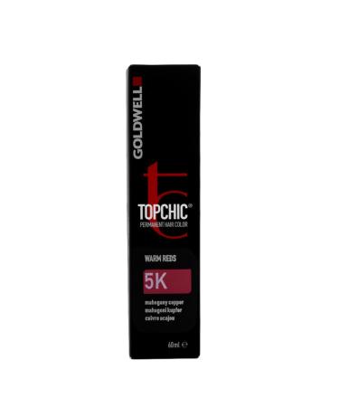 Goldwell Topchic Hair Color Coloration (Tube) 5K Mahogany Copper 60 ml 5K Mahogany Copper 60 ml (1 pack)