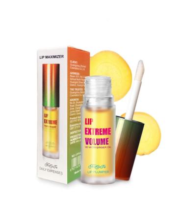 Allbestaye Lip Plumper Gloss Lip Booster Enhancer Volume Volumizer with Ginger Mint Lipgloss 01# Day