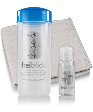 Buy Blue Free View Glasses Bath Set | Includes 50ml Cleaner & Microfiber Cloth | Optician Quality Glasses Cleaning | International Shipping Available - Buy Online on GoSupps.com