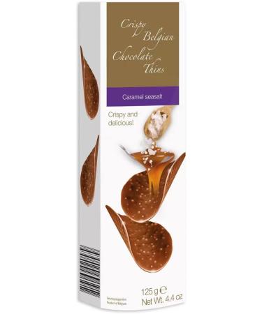 1 x Crispy Belgian Milk Chocolate Thins with Sea Salt & Caramel 500g - Buy Online on GoSupps.com