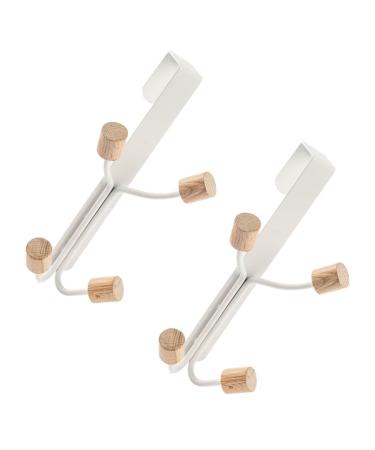 Baluue 2pcs Door Hook Hanger Wall Mount Clothing Rack Towel Door Back Hooks On The Door Bedroom Door
