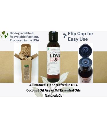 Buy All Natural Sensual Massage Oil for Couples | Aphrodisiac Body Oil | Organic Coconut Oil Blend - Love & Lust by NaturalzCo - 4 FL OZ - Buy Online on GoSupps.com