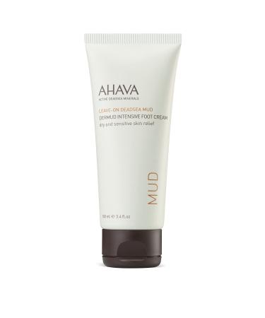 AHAVA Dermud Intensive Foot Cream, For Dry Cracked Heels and Feet, Heals & Moisturizes Dry Skin, 3.4 fl.oz