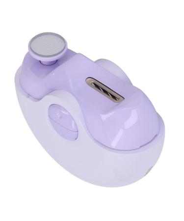 Electric Nail Clipper Anti Pinch USB Rechargeable Automatic Trimmer for Babies Seniors Efficient Manicure (Purple)