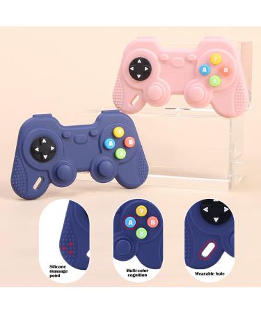 JinZeFa Soft Silicone Baby Teething Toy - Remote/Game Control Shape, BPA-Free Teether for Babies 3-12 Months, Blue - Buy Online on GoSupps.com