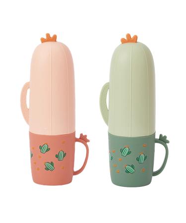 Youyuer 2 pieces of toothbrushes portable toothbrush toothpaste case toothbrush holder travel toothbrush box toothbrush cup travel toothbrush shell for home hiking camping travel