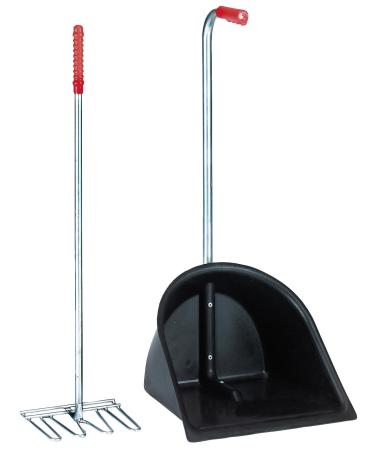 Kerbl Mistboy Black (height 75 cm dung scratches for cleaning horse boxes / vans / paddock Bollenkmler stallboy) 3281