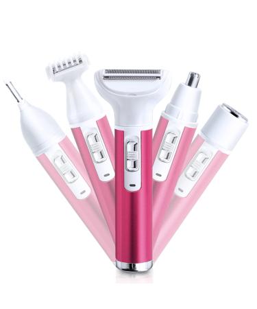 Electric Razor for Women Removal for Body Nose Hair Trimmer Face Shavers Eyebrow Legs Armpit Bikini Area Pubic Underarms Painless Rechargeable Portable 5 in 1 Womens Razors Set - Buy Online on GoSupps.com
