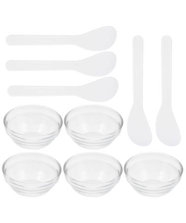 Beaupretty 5 Sets Facial Masks Mixing Stirring Bowls with Stick Spatula DIY Glass Bowls Mixing Stick SPA Applicators Cosmetic Beauty Tool 6X6X3cm 10 pcs 6X6X3cm - Buy Online on GoSupps.com