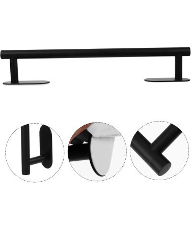 jojofuny Black Washcloths Single Bar Hand Rail for Coat Mounted Kitchen Bathroom Bath Rack Towel Racks Stainless Required Black 40X7cm - Buy Online on GoSupps.com