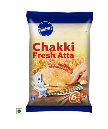 Pillsbury Chakki Atta 10 Kg | 100% Whole Wheat | Full of Fibre | Make Rotis & Chappatis | Traditional Indian Flour | Nutritious | Vegetarian | 10 KG Bag