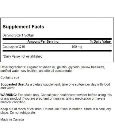 Swanson CoQ10 Supplement - Energy Boosting Antioxidant - 100mg 100 Softgels | High-Quality Coenzyme Q10 for Heart Health & Energy Support - Global Shipping Available - Buy Online on GoSupps.com