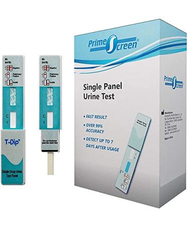 Prime Screen THC Single Panel Urine Test Kit - Individually Wrapped Urine Screen Tests with 50 ng/ml Cutoff Level (5)