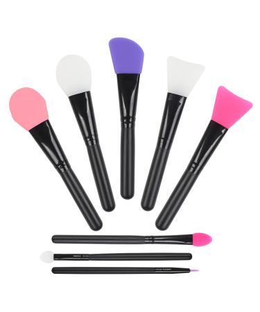 Jubaopen 8 pieces Face mask brush silicone cosmetic mud mask brush mask Applicator facial care makeup tools for the face mask eye mask (black) - Buy Online on GoSupps.com