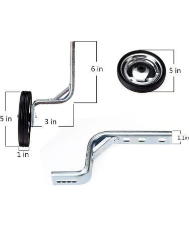 Little World Heavy Duty Rear Bicycle Stabilizers - 1 Pair, Silver - Fits 14-18 inch Bikes - Stronger Version - Buy Online on GoSupps.com