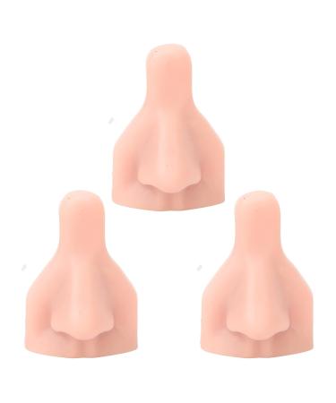 Silicone Nose Model - 3pcs Soft Flexible Nose Display Mold for Practice (Light Beige) | International Shipping Available - Buy Online on GoSupps.com