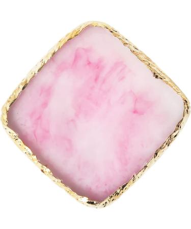 1pc Square Resin Nail Art Painting Gel Palette Golden Edge Polish Agate Mix Stir Crystal Resin Stone Plate Manicure Accessory DIY Tool Mixing Palette - Buy Online on GoSupps.com