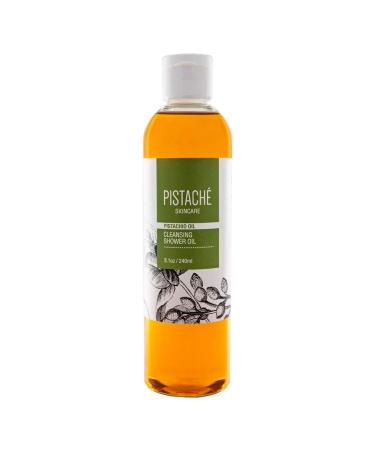Pistach  Skincare Pistachio Oil Cleansing Shower Oil (Oil to Foam Formula) + Moisturizing and Nourishes + Softening + Vitamin E + Antioxidant Protection  8.1 oz