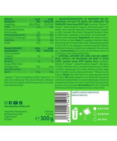 Matchday Nutrition Boost Mix Box Starter Pack | 3 Flavors | ATP Booster | Sports Drink with Amino Acids & Carbs | 15 Portions for Speed Explosiveness & Endurance | International Shipping Available - Buy Online on GoSupps.com