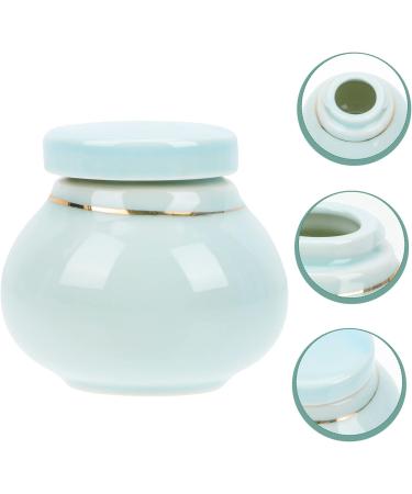 minkissy Storage Bottle Cans Food Container Food Storage Jar Mini Jars Loose Tea Jar Powder Jar Pot Containers Candle Ceramic Mini Cream Jar Ceramics Travel Cosmetic Powder Can 6x5.5cm Blue - Buy Online on GoSupps.com