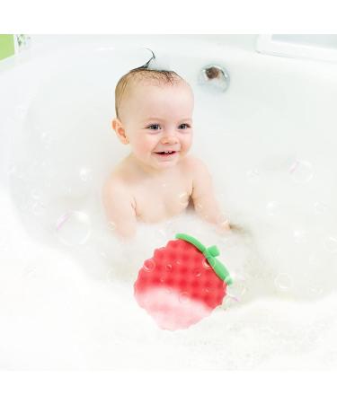 ARTIBETTER Kids Exfoliating Shower Bath Sponge - Strawberry Shaped Body Scrubber - Red - 17X14X4.5CM - Buy Online on GoSupps.com