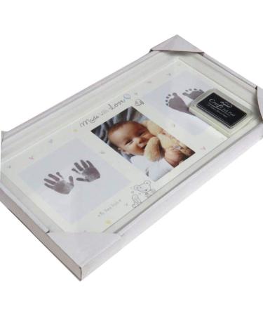 Baby Keepsake Footprint Hand Print Photo Frame Ink Pad Picture Frame Baby Shower Baby Memories Baby Gift Baby Foot Print Hand & Foot Print Photo Frame Child New Born Baby